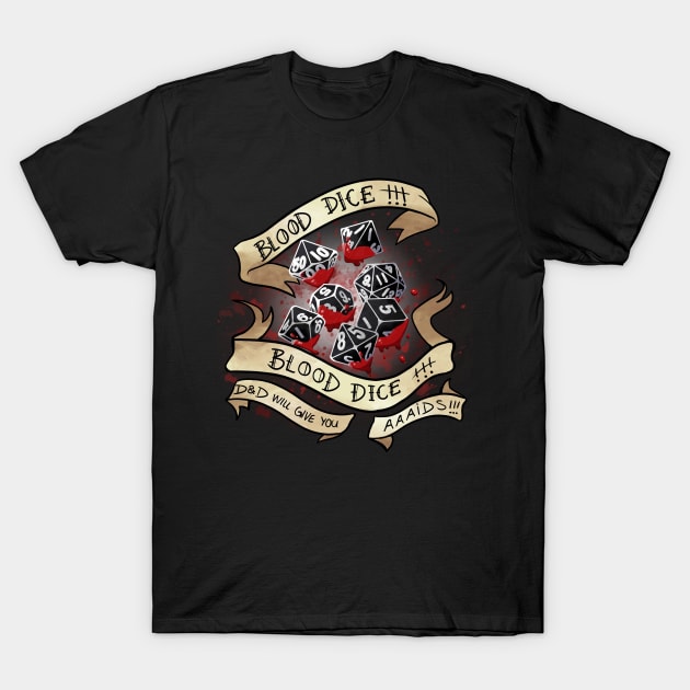 BLOOD DICE T-Shirt by Gabrr